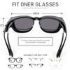 Bircenpro Polarized Fit Over Sunglasses: Wrap Around Over Glasses Sunglass for Men Women UV Protection view 3