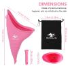 SMEKLYN Female Urination Device Women Pee Funnel Reusable Silicone Urine Cup Female Urinal Post Surgery Pee Standing Up Perfect for Camping Hiking Travel Road Trip Accessories-Plus Size view 4