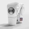 Geezers Boxing Elite Pro Special Edition Fight Gloves, Premium Leather, Men's & Women's Boxing Gloves, Approved by The BBBofC for All Professional Fights. (8oz, White) view 1