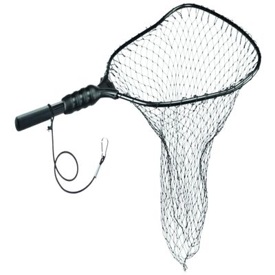 Ego S1 Slider Fishing Net, Ultimate Fishermens Tool Fixed Handle, Replaceable Head, Salt & Freshwater, 19x21 Inch Hoop
