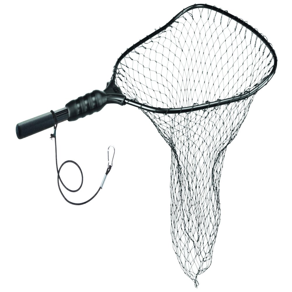 Ego S1 Slider Fishing Net, Ultimate Fishermens Tool Fixed Handle, Replaceable Head, Salt & Freshwater, 19x21 Inch Hoop