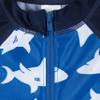 Gerber Baby Boys Toddler Long Sleeve One Piece Sun Protection Rashguard Swimsuit, Blue and White Sharks, 3T view 4
