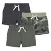 Gerber Boys Toddler 3-Pack Pull-On Knit Shorts, Green Camo, 3T view 1