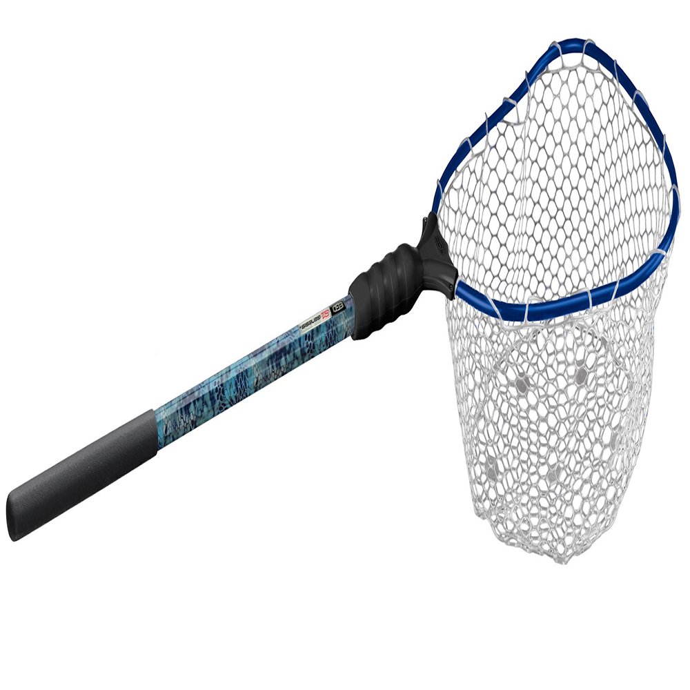 Ego S1 Slider Fishing Net, Ultimate Fishermens Tool Fixed Handle, Replaceable Head, Salt & Freshwater, 17x19 Inch Hoop