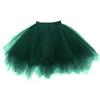 JOFOW Tutu Skirt for Womens Pleated Gauze Adult Ballet Dress High Waist Mesh Layered Mini Skirt Causal Party Dance Costume (D,One Size) view 1