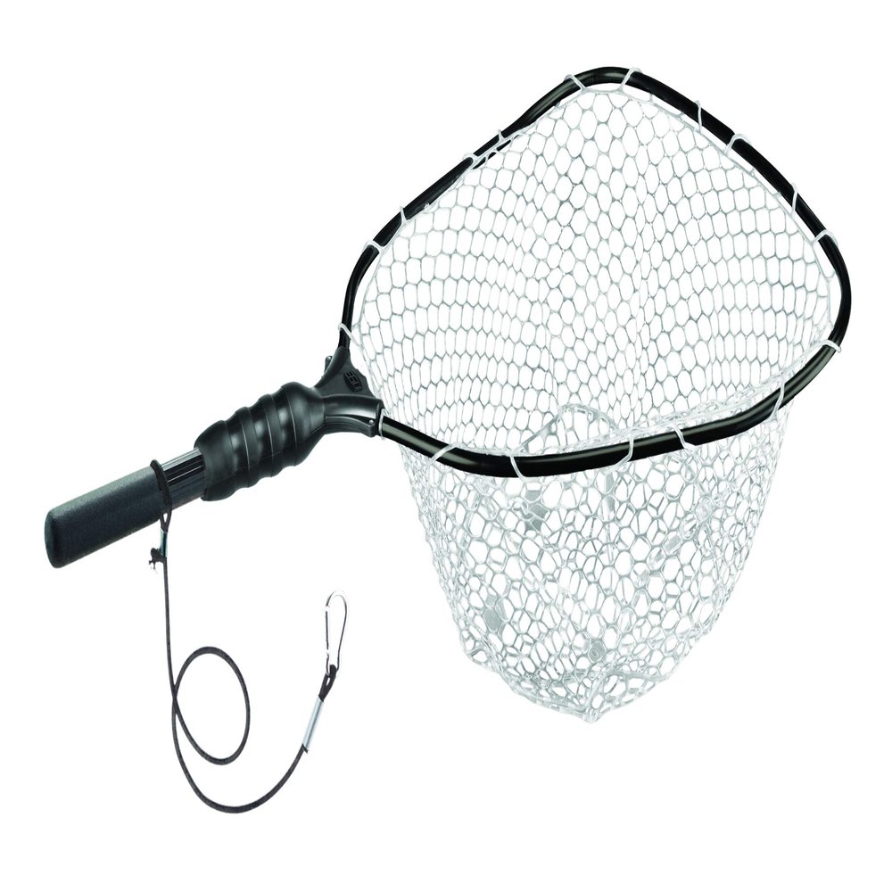 Ego S1 Slider Fishing Net, Ultimate Fishermens Tool Fixed Handle, Replaceable Head, Salt & Freshwater, 19x21 Inch Hoop