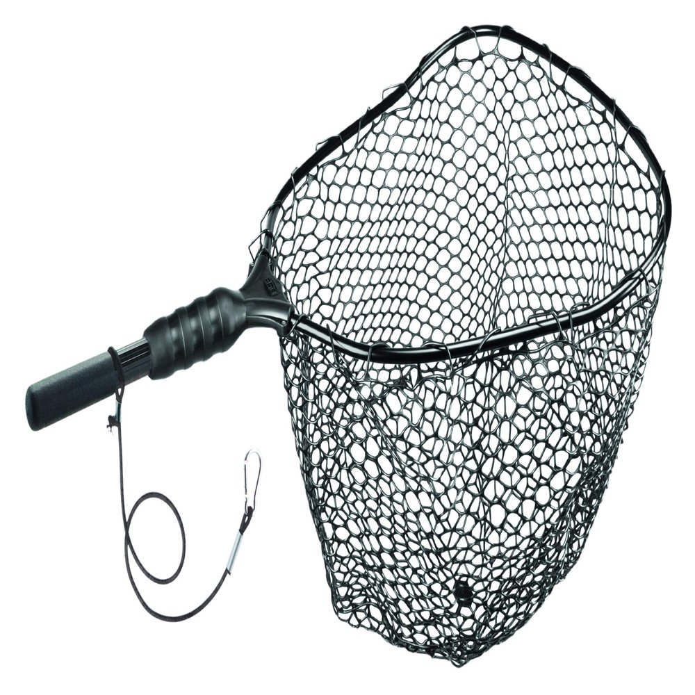 Ego S1 Slider Fishing Net, Ultimate Fishermens Tool Fixed Handle, Replaceable Head, Salt & Freshwater, 19x21 Inch Hoop