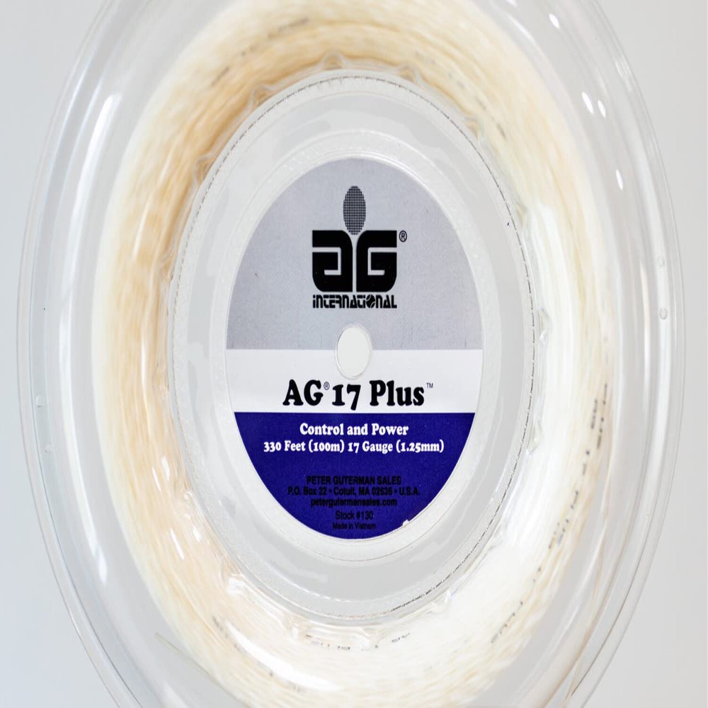 AG Synthetic Gut Plus 17 Gauge 330' White Tennis String
