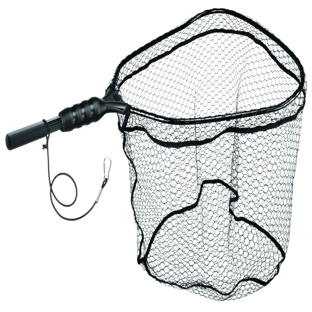 Ego S1 Slider Fishing Net, Ultimate Fishermens Tool Fixed Handle, Replaceable Head, Salt & Freshwater, 19x21 Inch Hoop