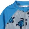 Gerber Baby Boys Long Sleeve Sun Protection Rashguard One Piece Swimsuit, Green Turtles, 24 Months US view 2