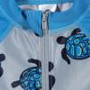Gerber Baby Boys Long Sleeve Sun Protection Rashguard One Piece Swimsuit, Green Turtles, 24 Months US view 3