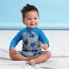 Gerber Baby Boys Long Sleeve Sun Protection Rashguard One Piece Swimsuit, Green Turtles, 24 Months US view 4