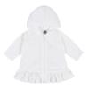 Gerber Girl's-Toddler Zipper Hoodie Terry Swimsuit Cover Up, White,-4T