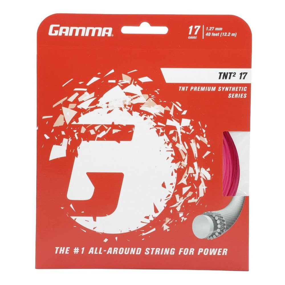 Gamma TNT2 15L Pink Premium Synthetic Tennis String (4 Sets)
