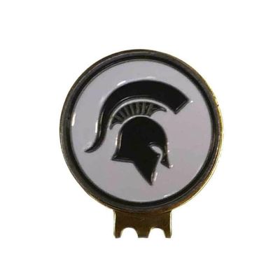 Mobile Pro Shop Golf Ball Markers with Hat Clip  Easily Attaches to Golf Cap  Made of Stainless Steel & Ideal for Professional Golfers (Michigan State Spartans)