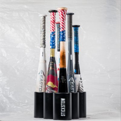 Stickstow Baseball Bat Holder 6 Bats Light Weight Display Freestanding 2.0