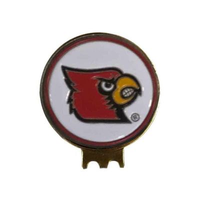 Mobile Pro Shop Golf Ball Markers with Hat Clip  Easily Attaches to Golf Cap  Made of Stainless Steel & Ideal for Professional Golfers (Louisville Cardinals)