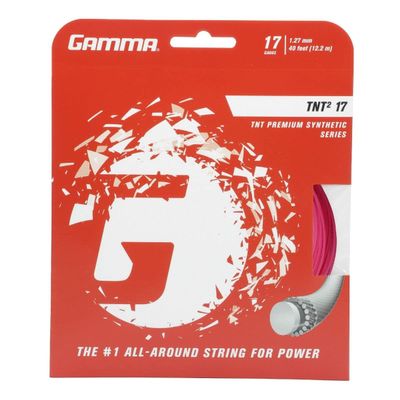 Gamma TNT2 17g Pink Premium Synthetic Tennis String (2 Sets)