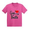 Gigi is My Bestie - Love Grandma Infant/Toddler Cotton Jersey T-Shirt (Pink, 2T) view 1