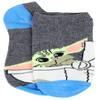 STAR WARS Boys Baby Yoda No Show Socks - 5 Pack The Mandalorian Kids Sock Set (Toddler/Little Boys), Blue, Small view 4