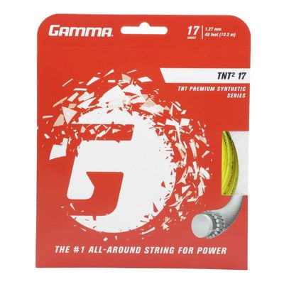 Gamma TNT2 17g Yellow Premium Synthetic Tennis String (6 Sets)