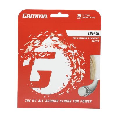 Gamma TNT2 16g Natural Color Premium Synthetic Tennis String (2 Sets)