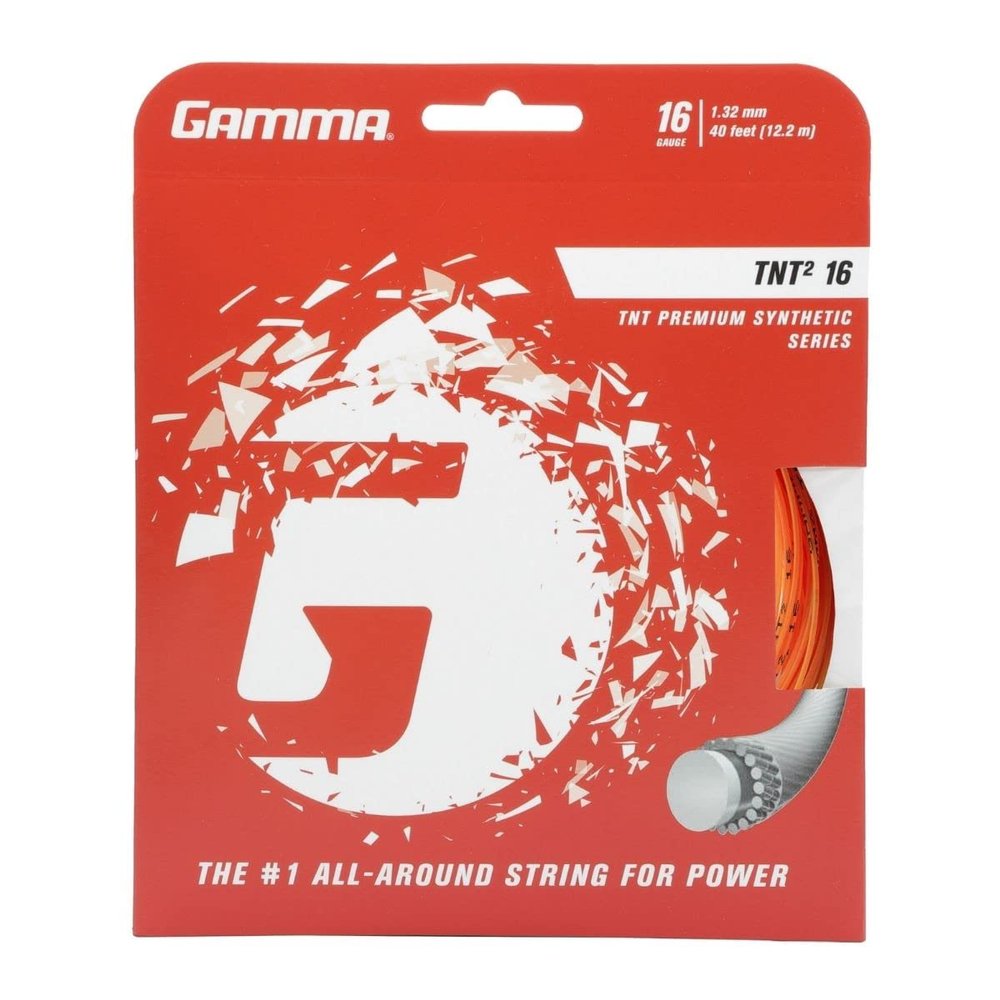 Gamma TNT2 17g Orange Premium Synthetic Tennis String (2 Sets)