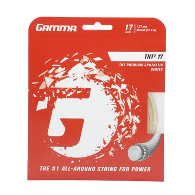 Gamma TNT2 15L White Premium Synthetic Tennis String (6 Sets)