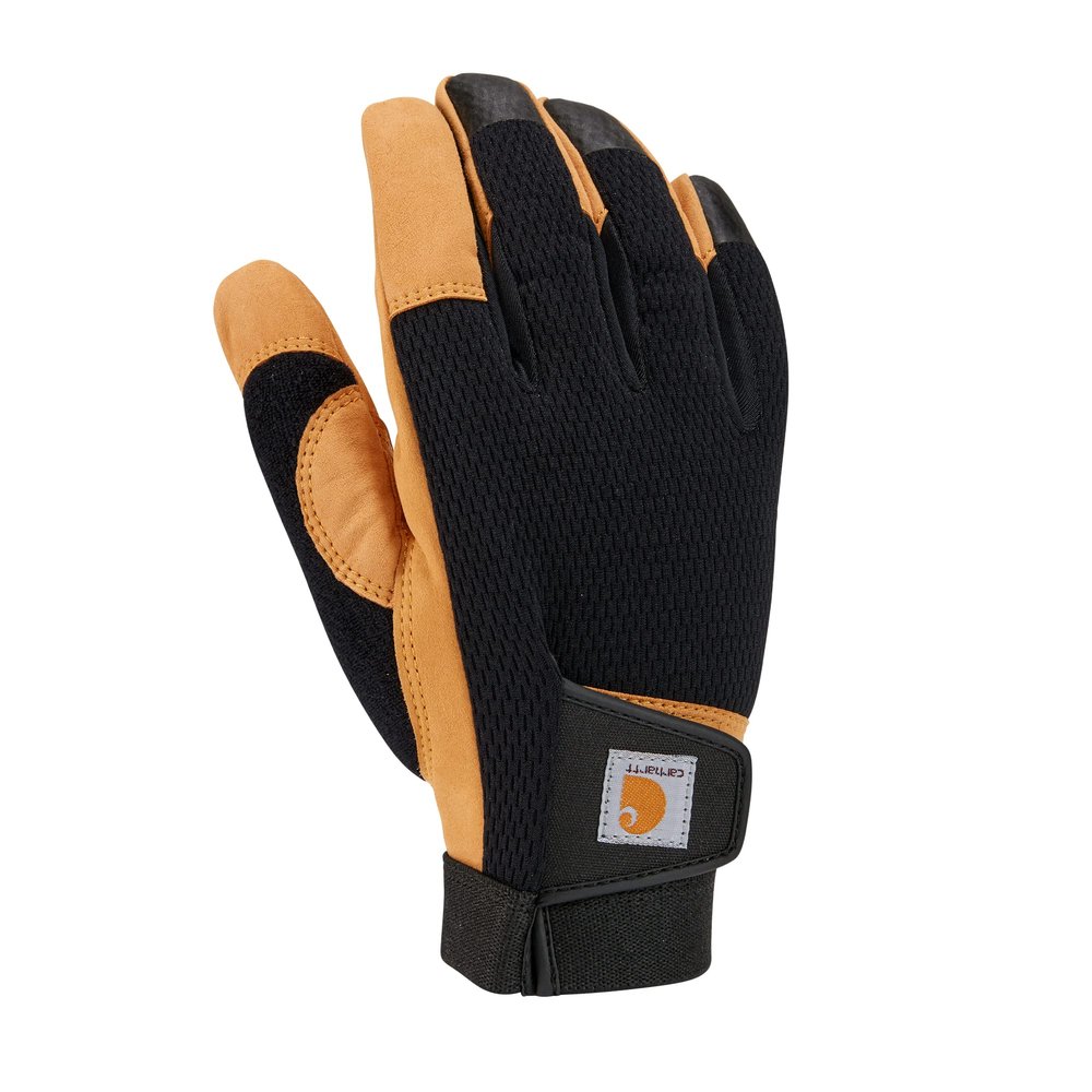 Carhartt Men's Synthetic Leather High Dexterity Touch Sensitive Secure Cuff Glove, Black Barley, X-Large