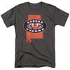 Auburn University Official State Shape Short Sleeve Mens Cotton T-Shirt,Charcoal, Small view 1
