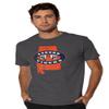 Auburn University Official State Shape Short Sleeve Mens Cotton T-Shirt,Charcoal, Small view 2