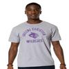 Abilene Christian University Official One Color Large Logo Short Sleeve Mens Cotton T-Shirt,Athletic Heather, Large view 2