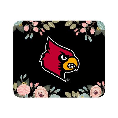 Mouse Pad, Fabric, University of Louisville Standard/Floral Pink