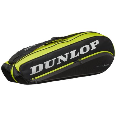 Dunlop Sports SX Performance 3-Racket Tennis Bag, Black/Yellow