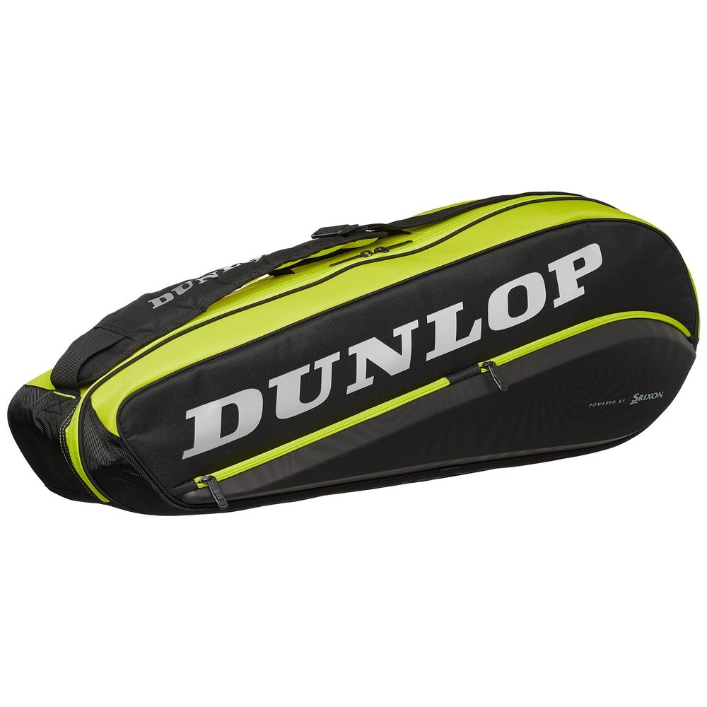 Dunlop Sports SX Performance 3-Racket Tennis Bag, Black/Yellow