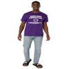 Abilene Christian University Official Circle Logo Short Sleeve Mens Cotton T-Shirt,Purple, Small view 4