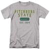 Fitchburg State University Official Founded Date Short Sleeve Mens Cotton T-Shirt,Athletic Heather, Large view 1