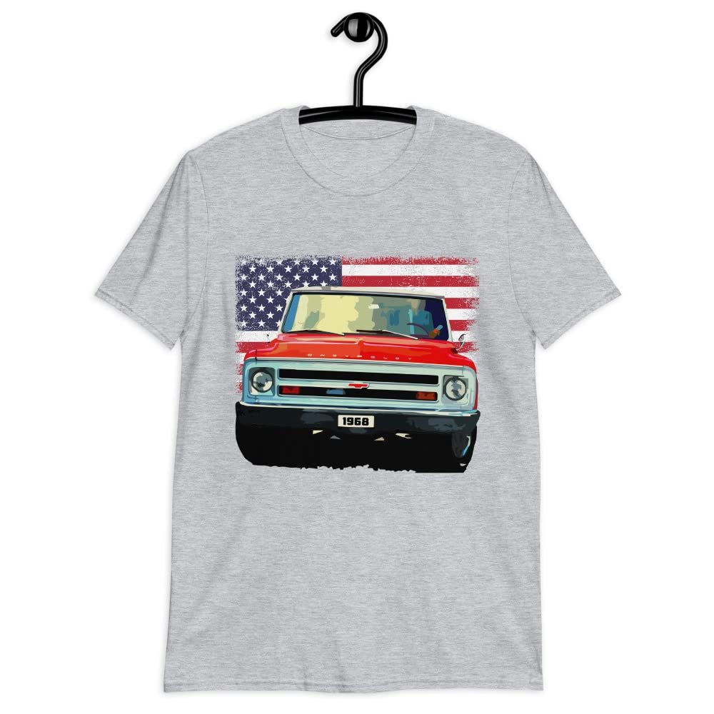 1968 Red Chevy C10 Pickup Truck Club Show Owner Short-Sleeve Unisex T-Shirt