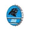 Carolina Panthers 13" Jumbo Metal Distressed Bottle Cap Wall Sign  Limited Edition FOCO Panthers Sign  Represent the NFL and Show Your Spirit with Licensed Carolina Football Fan Gear view 1