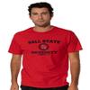 Ball State University Official Circle Logo Short Sleeve Mens Cotton T-Shirt,Red, 2X-Large view 2