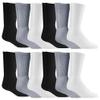 12 Pairs Value Pack of Wholesale Sock Deals Mens Ringspun Cotton 2Tone Twisted Socks, Black view 1