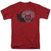 Central Washington University Official State Shape Short Sleeve Mens Cotton T-Shirt,Cardinal, Small view 1