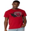 Central Washington University Official State Shape Short Sleeve Mens Cotton T-Shirt,Cardinal, Small view 2