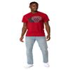 Central Washington University Official State Shape Short Sleeve Mens Cotton T-Shirt,Cardinal, Small view 4