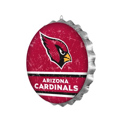 Arizona Cardinals 13 Jumbo Metal Distressed Bottle Cap Wall Sign Limited Edition FOCO Cardinals Sign Represent the NFL and Show Your Spirit with Licensed Arizona Football Fan Gear