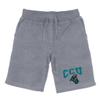 Coastal Carolina University Premium College Fleece Drawstring Shorts - Heather Grey, Medium view 1
