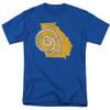 Albany State University Official State Shape Short Sleeve Mens Cotton T-Shirt,Royal, X-Large view 1