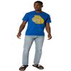 Albany State University Official State Shape Short Sleeve Mens Cotton T-Shirt,Royal, X-Large view 4