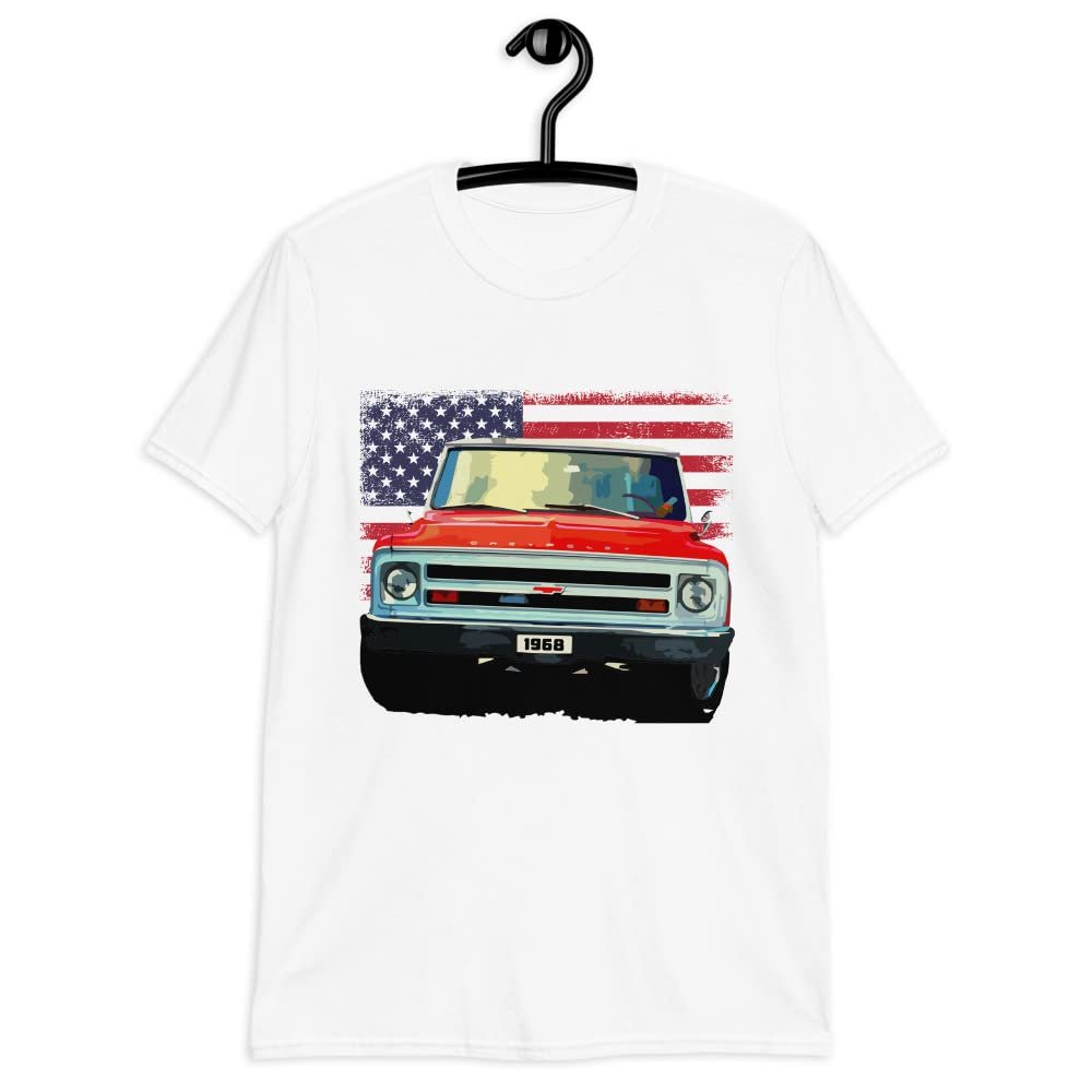 1968 Red Chevy C10 Pickup Truck Club Show Owner Graphic T-Shirt | Car Enthusiast Gift