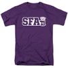 Stephen F Austin State University Official State Shape Short Sleeve Mens Cotton T-Shirt,Purple, Small view 1